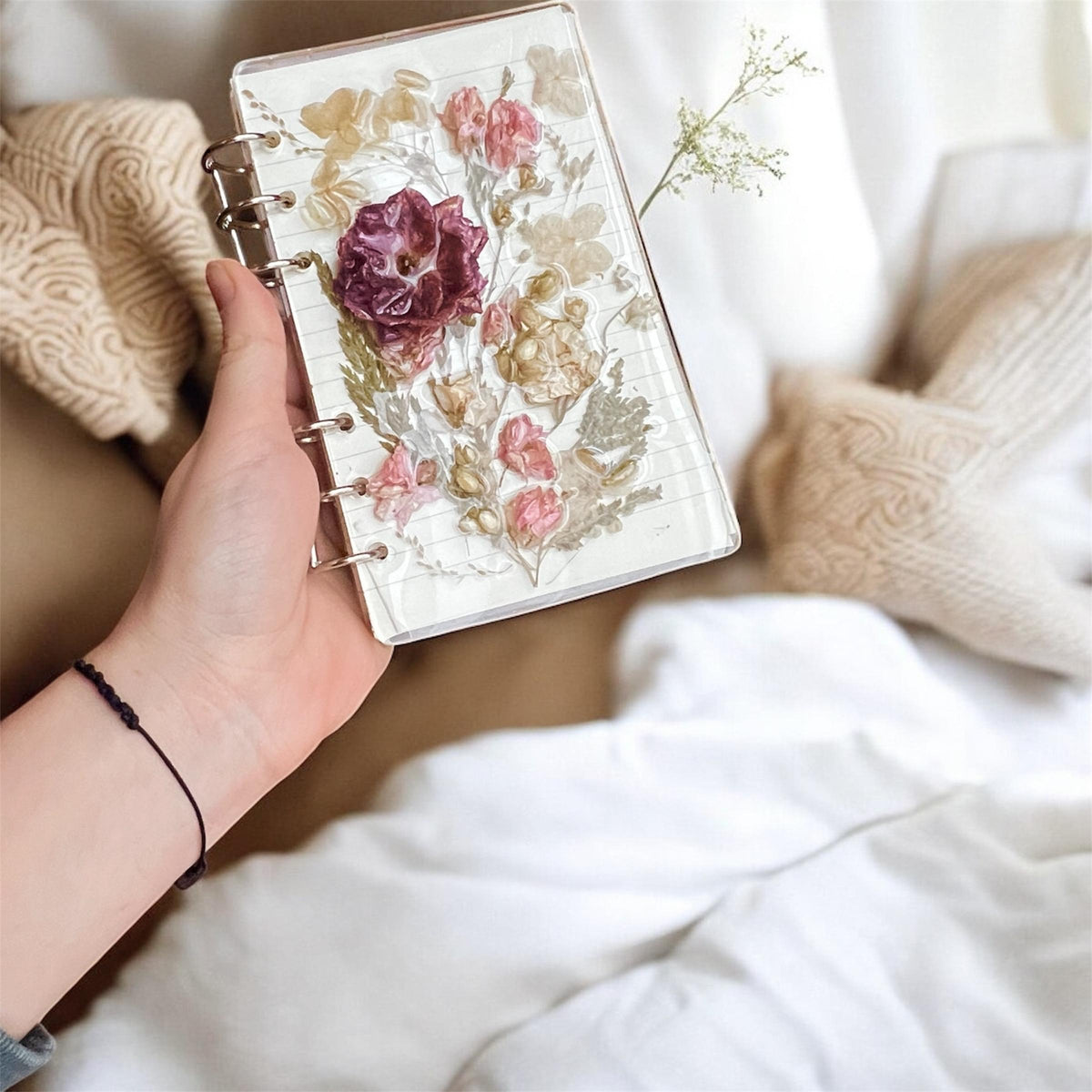 Floral diary with blank or lined pages