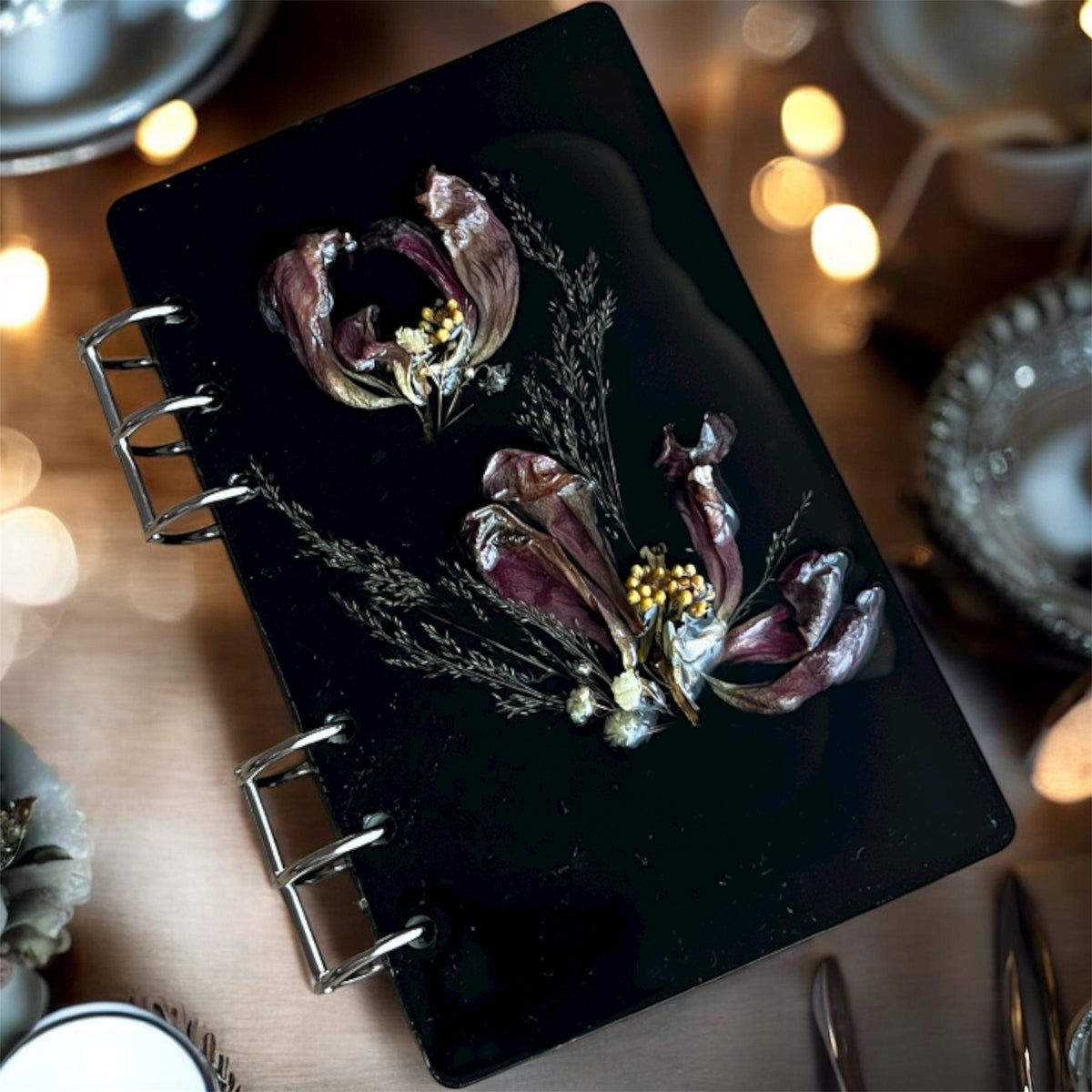Blank or lined sketchbook with resin cover