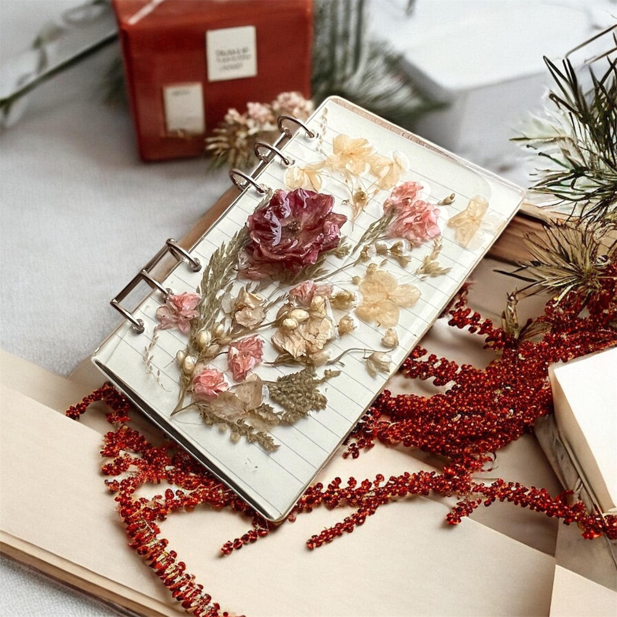 Handmade floral notebook