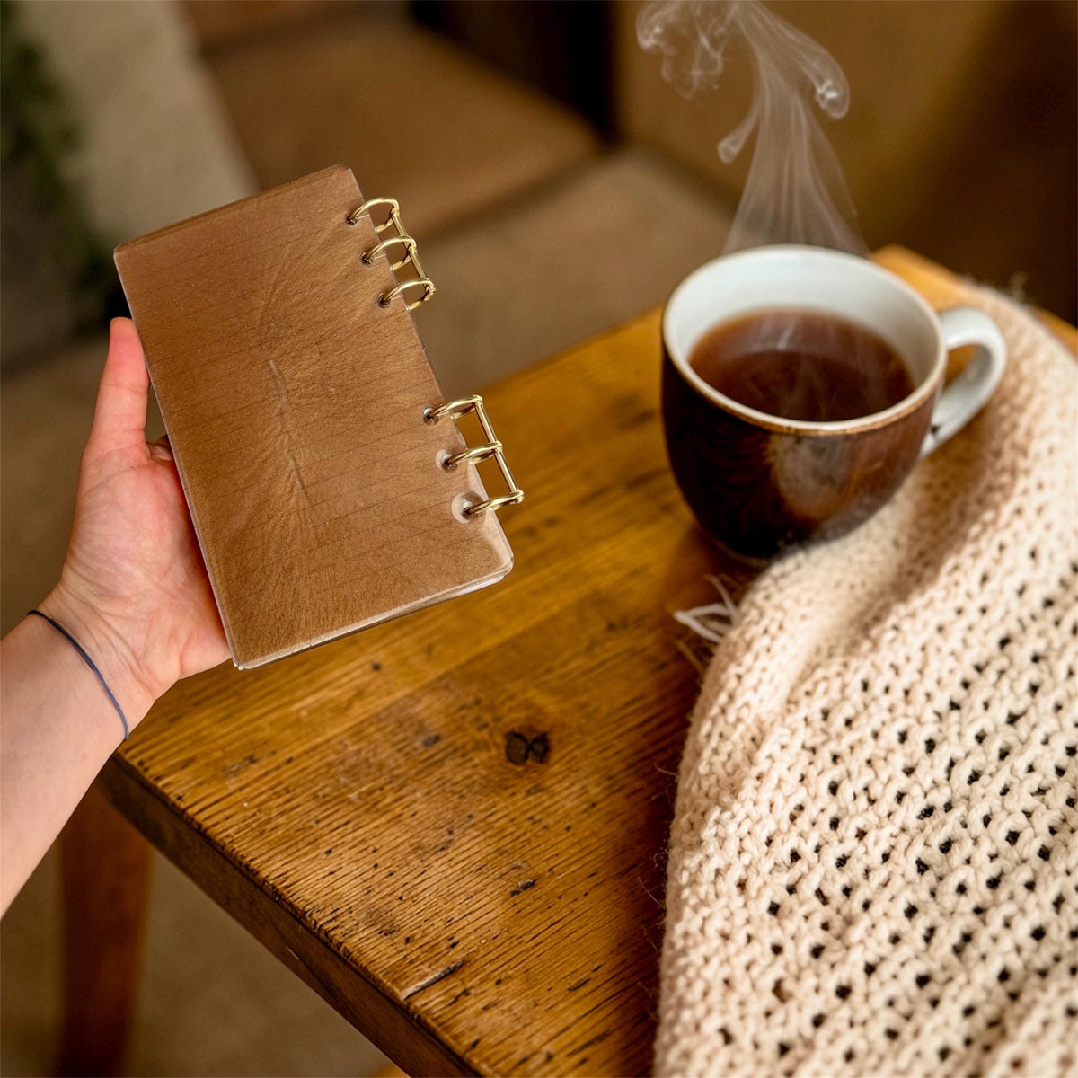 Handmade journal with flowers