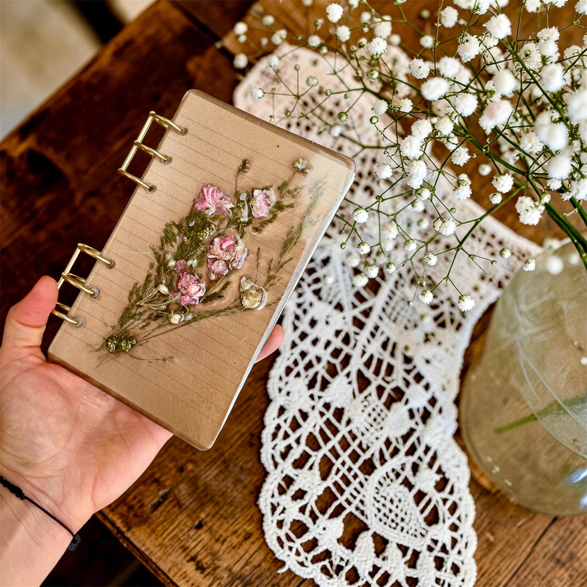 Resin notebook side view