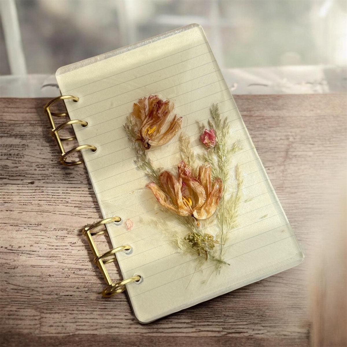 Resin notebook side view