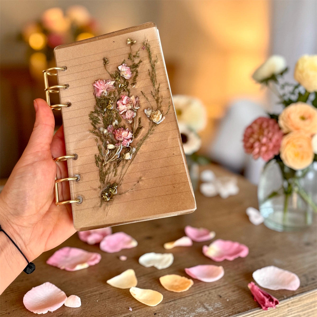 Handmade floral notebook