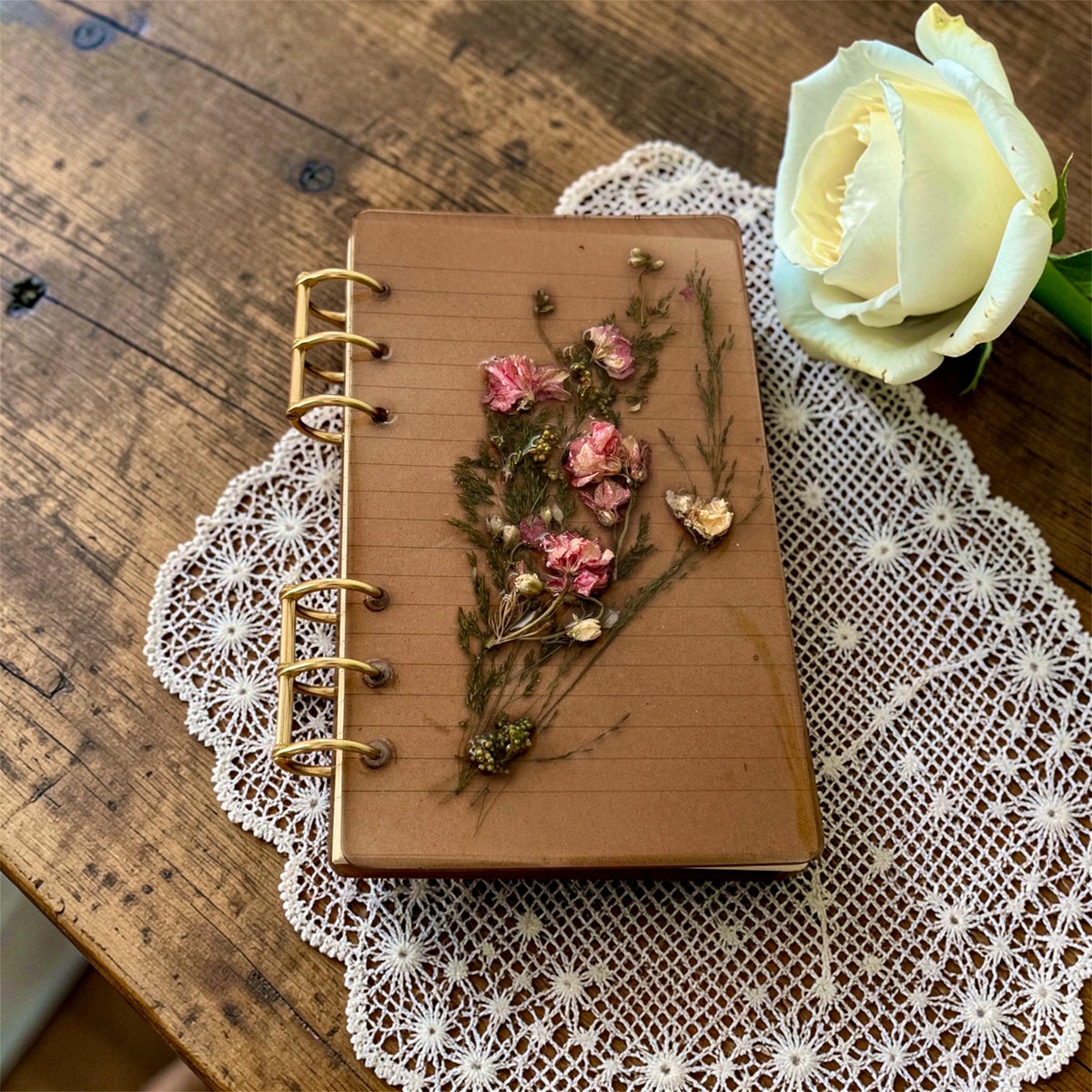 Handmade floral notebook