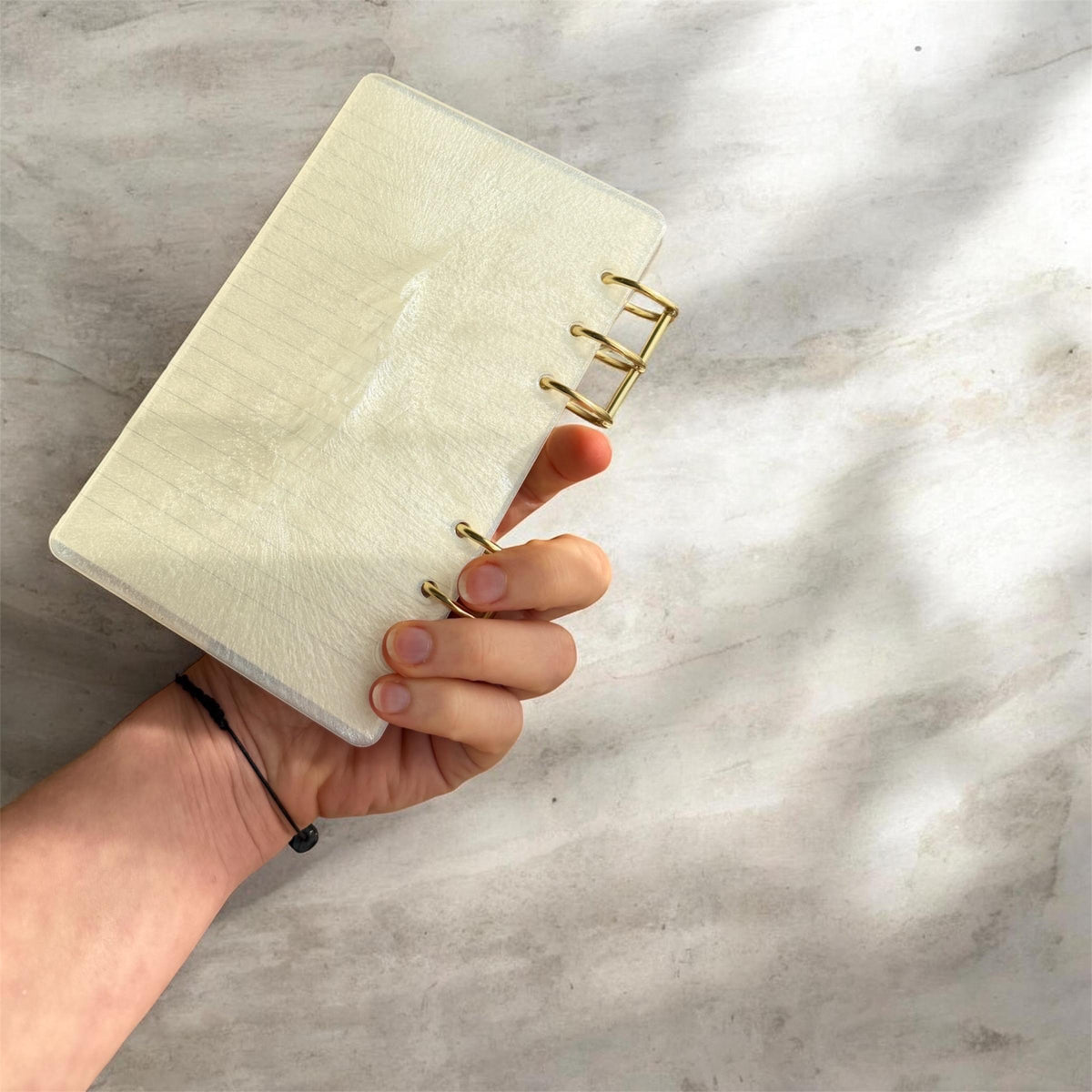 Resin cover journal with real flowers
