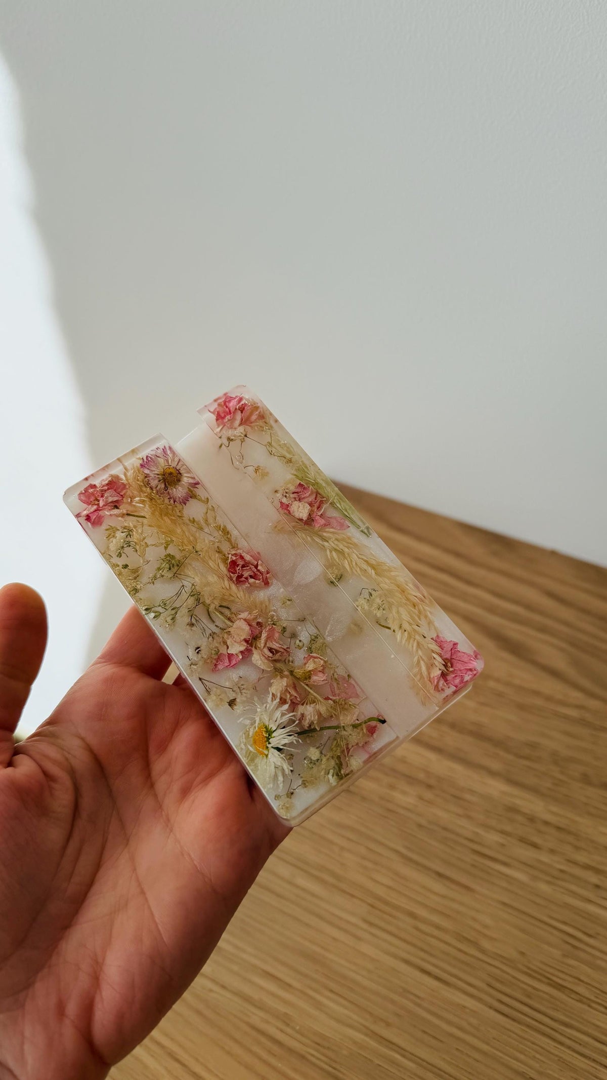 Handmade floral phone holder