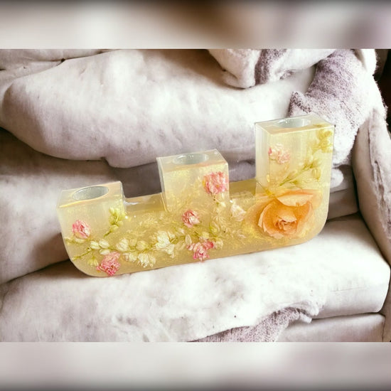 Handmade resin candle holder video