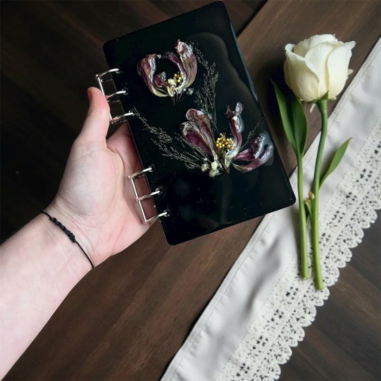 Handmade resin notebook video